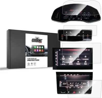 Produktbild von Keramische Autodisplayfolie 4in1 für Audi Q7 (2019-2025), Grizz Protector