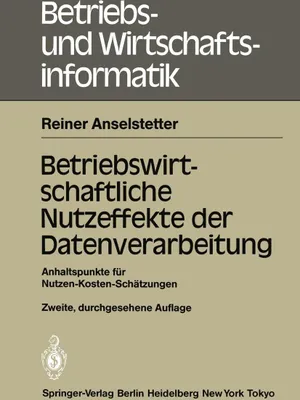 Produktbild von Betriebswirtschaftliche Nutzeffekte der Datenverarbeitung