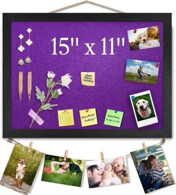 Zdjęcie produktu dla Mała tablica ogłoszeniowa 38 x 28 cm z korka i filcu