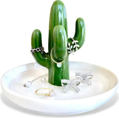 Produktbild von Kaktus Ringhalter Keramik Schmuckschale Wohnkultur Aesthetic Geburtstagsgeschenk