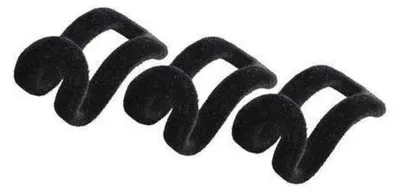 Verbindungshaken für Kleiderbügel, 3 St., ABS, schwarz, 4,5x2,5x2 cm