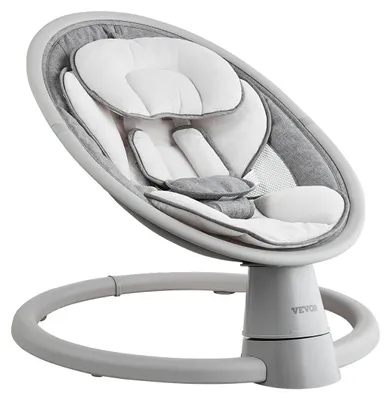 Immagine prodotto di Altalena per bambini VEVOR, sdraietta a 5 velocità, altalena portatile per bambini, 10 canzoni e imbracatura di sicurezza a 5 punti, per bambini da 0-9 mesi a 9 kg