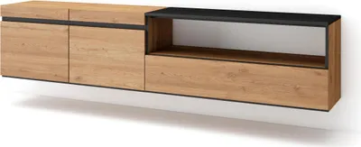 Produktbild von TV-Schrank, Lowboard, 200x35x45cm, Für TV-Geräte bis zu 80", Hängend, Eiche farbe