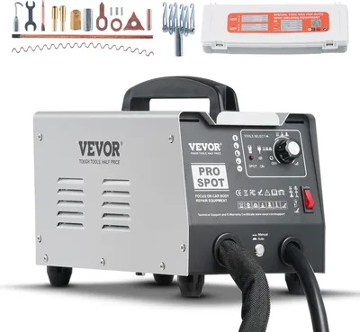 Produktbild von VEVOR Ausbeulspotter, 1,8 kW Punktschweißgerät, Dent Puller mit automatischem/manuellem Schweißen & 7 vielseitigen Modi, Autokarosserie-Punktschweißgerät