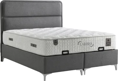 Produktbild von Villa Möbel Bett Set Larissa 160x200 Grau, Bett Set (mit Matratze), Bett mit Stauraum