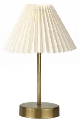 Produktbild von Opviq, Hochwertige Tischlampe, Gold & Weiß, Ø10-22 cm, E27, IP20, 100% Metall