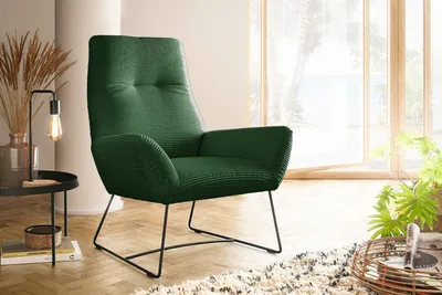 Produktbild von KAWOLA Sessel BISA Cord smaragd