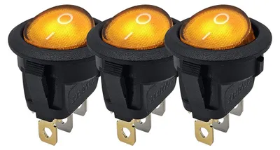 Productafbeelding van ProRide Wipschakelaar ON-OFF - 12V/20A - 3-Pins - Oranje - 3 Stuks