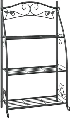 Obrázek produktu pro Stojan na květiny černý 56 x 30 x 96 cm ocel