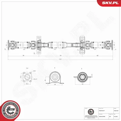 Immagine prodotto di ESEN SKV Albero cardanico, albero di trasmissione, adatto per MERCEDES-BENZ VIANO (W639) posteriore 76SKV097