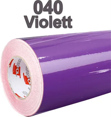 Produktbild von (5,60€/m²) Oracal® Möbelfolie 040 Violett Glanz 63 cm Breite Laufmeterware selbstklebende Folie Plotterfolie Klebe Folie Oracal 621 Küchenfolie