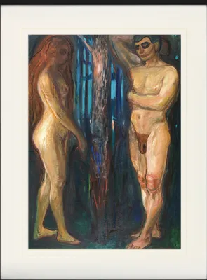 Produktbild von Edvard Munch Gerahmtes Bild Mit Edlem Passepartout | Wand-Bilder | Im Bilderrahmen - Metabolismus, 1898-1899 (80 x 60 cm)