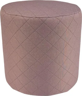 Produktbild von SAWANA-Hocker 40x40 cm rund gesteppt – stilvolles Sitzkissen fürs Wohnzimmer oder Schlafzimmer – Hellrosa