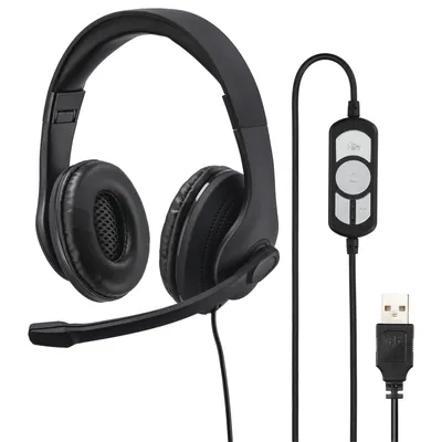 Produktbild von Hama Headset, kabelgebunden PC-Office-Headset "HS-USB300", Stereo, Schwarz