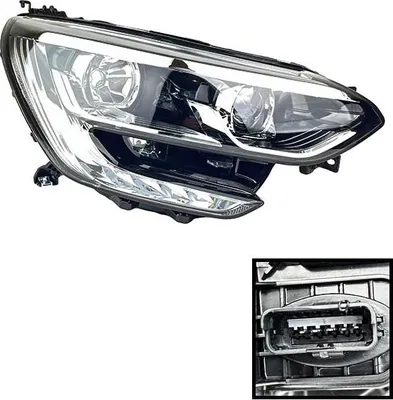 Zdjęcie produktu dla Reflektor prawy Renault Megane 4 ramka chromowana, LED | 260106827R, 2016+