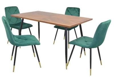 Produktbild von Esszimmer - Tischgruppe 5-teilig Grün