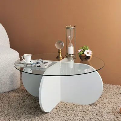 Obrázek produktu pro Skye Decor, Bubble - White, konferenční stolky, bílá, sklo, 75 x 35 x 75 cm