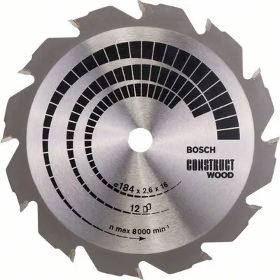 Image de Lame de scie circulaire Construct Wood D184mm pour le bois 12 dents - BOSCH - 2608641200