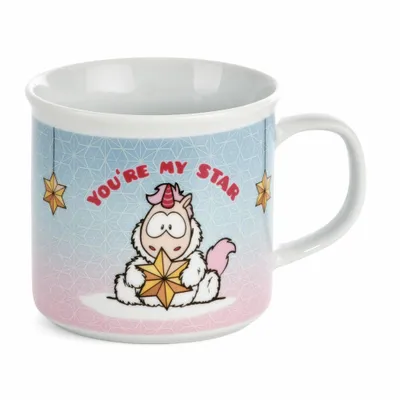 Produktbild von NICI Becher Einhorn Theodor im Schneeanzug, Porzellan 400ml, Geschenkpackung