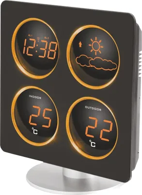Produktbild von Technoline WS 6830, Silber, Innen-Thermometer, Außen-Thermometer, °C, Akku, AAA Micro LR03, 172 mm