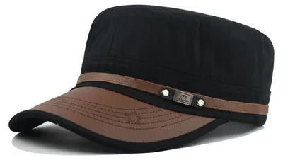 Immagine prodotto di Cappello da baseball in stile militare, design retrò, per uomo e donna, colore nero, in cotone