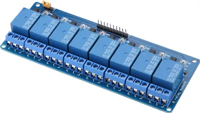 Produktbild von 8-Kanal-Relaismodul mit Niedrigpegeltriggerung und Optokoppler, 12 V