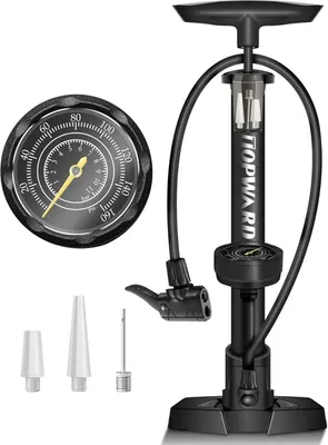 Obrázok produktu pre Čerpadlo na bicykel pre všetky ventily Vzduchové čerpadlo s meraním tlaku a stojanom - 11 bar / 160 PSI