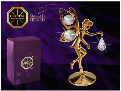 Image de CRYSTAL TEMPTATIONS - Fée Elfe 3426 Cristal Swarovski plaqué or 24 carats 105 x 65 mm