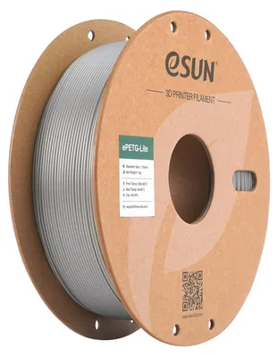 Image de Filament PETG Basic eSUN, 1,75 mm, couleur argent, 1 kg, haute résistance