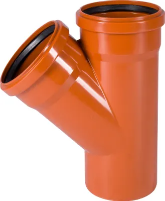 Zdjęcie produktu dla Odbočka kanalizační PVC Osma KGEA 45°, DN 125 x 125, oranžová
