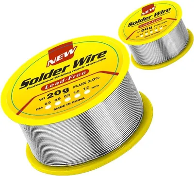 Produktbild von 2 stück 0.8mm Lötzinn, Lötzinn Bleifrei mit Kolophonium kern, Lötzinn mit Flussmittel 20g, Solder Wire, Lötdraht für die Reparatur und den Heimwerker von Elektronischen Elektrischen Lötkomponenten