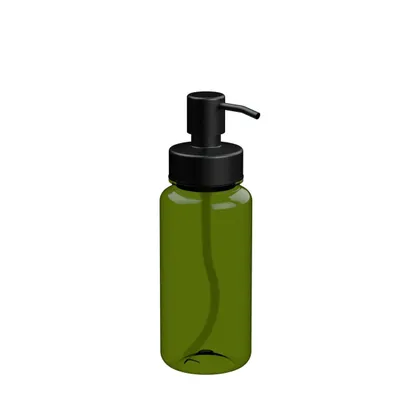 Produktbild von Seifenspender "Deluxe" 0 transparent-grün/schwarz