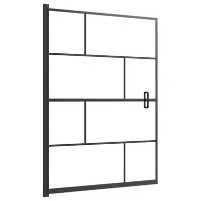 Image de vidaXL Cabine de douche ESG 100x140 cm noir
