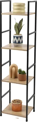 Obrázek produktu pro DOCHTMANN Regál policový Colorado, Imitace dub, 4 police, kov, 29x23,5x112cm