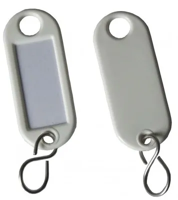 Produktbild von Schlüsselanhänger / Schlüsselschilder 200 Stück weiß S-Haken