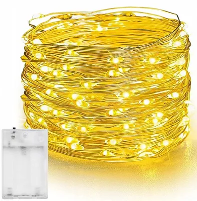 Obrázek produktu pro LED světelný řetěz, 20 kusů, délka 2 metry, napájení na baterie, flexibilní dekorativní osvětlení