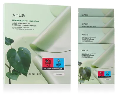 Image de Masque apaisant au collagène Anua Heartleaf 70, 38 g