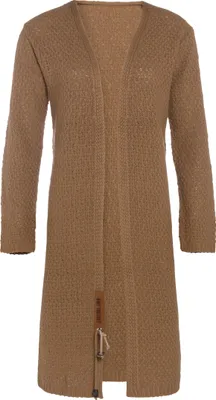Produktbild von Knit Factory Luna Lange Strickjacke - New Camel - 40/42