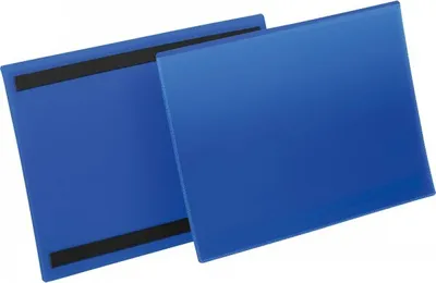 Produktbild von DURABLE Kennzeichnungstasche, magnetisch, blau/transparent, 297x210mm, 50/VE