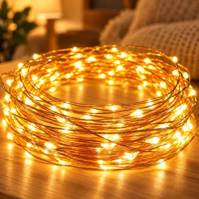 LED-Lichterkette 3 m, 30 LEDs, warmweiß, batteriebetrieben