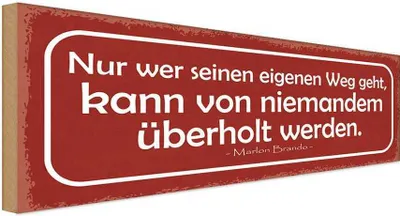 Produktbild von vianmo Holzschild 10x27 cm wer eigenen Weg geht kann von Dekoration