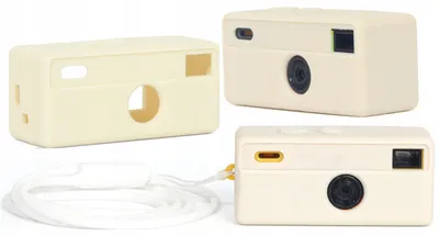 Obrázok produktu pre Puzdro, obal, silikónový kryt pre Kodak CHARMERA + šnúrka / béžová