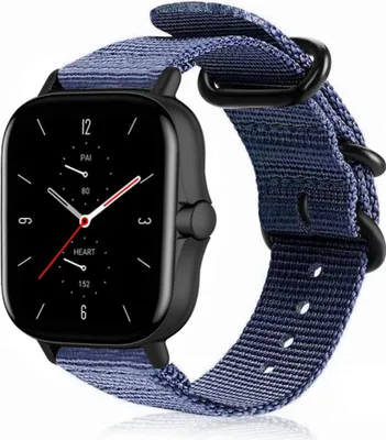 Produktbild von Strap-it Amazfit GTS 2 Nylon-Schnallenarmband (Blau)