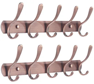 Productafbeelding van Wandkapstok met 5 Haken, Set van 2 Stuks