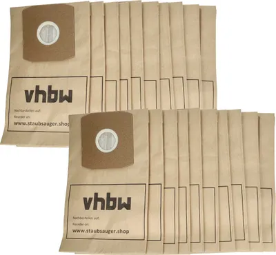 Produktbild von vhbw 20x Staubbeutel kompatibel mit Clatronic BS 1212 Staubsauger - 27,5cm x 16,5cm Sandfarben