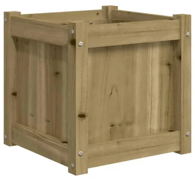 Obrázek produktu pro Pěstební box – květinový box – záhon pro zeleninu – box na bylinky – květináč – dřevěný čtvercový pěstební box – 40,6 x 40,6 x 40,6 cm