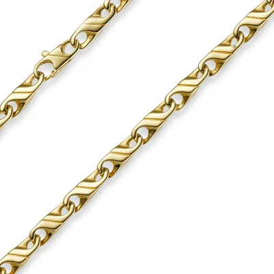 Produktbild von 4,5mm Viktoriakette Kette Collier aus 585 Gold Gelbgold 60cm Herren Goldkette