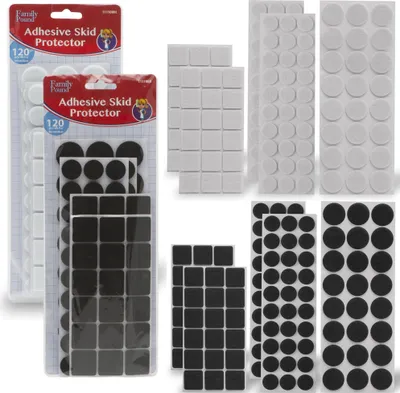 Produktbild von Selbstklebende Filzgleiter - Anti-Scratch Bodenschutz Filz – Schwarz & Weiß – 2x 120 Stück – Möbel Filz selbstklebend - Bodenschutz Für Stühle Und Möbel Filz