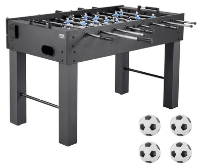 Produktbild von VEVOR Tischfußball, 55 Zoll Standardgröße Tischfußball, Indoor Vollgröße Tischfußball für Zuhause, Familie und Spielzimmer, Fußball mit Tischfußball-Set, einschließlich 4 Bällen und 2 Becherhaltern, 1372x737x878 mm