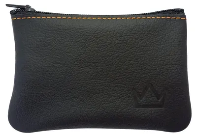 Zdjęcie produktu dla Etui na klucze - Skóra naturalna - Czarny - Zamek błyskawiczny - 105 x 70 x 10 mm